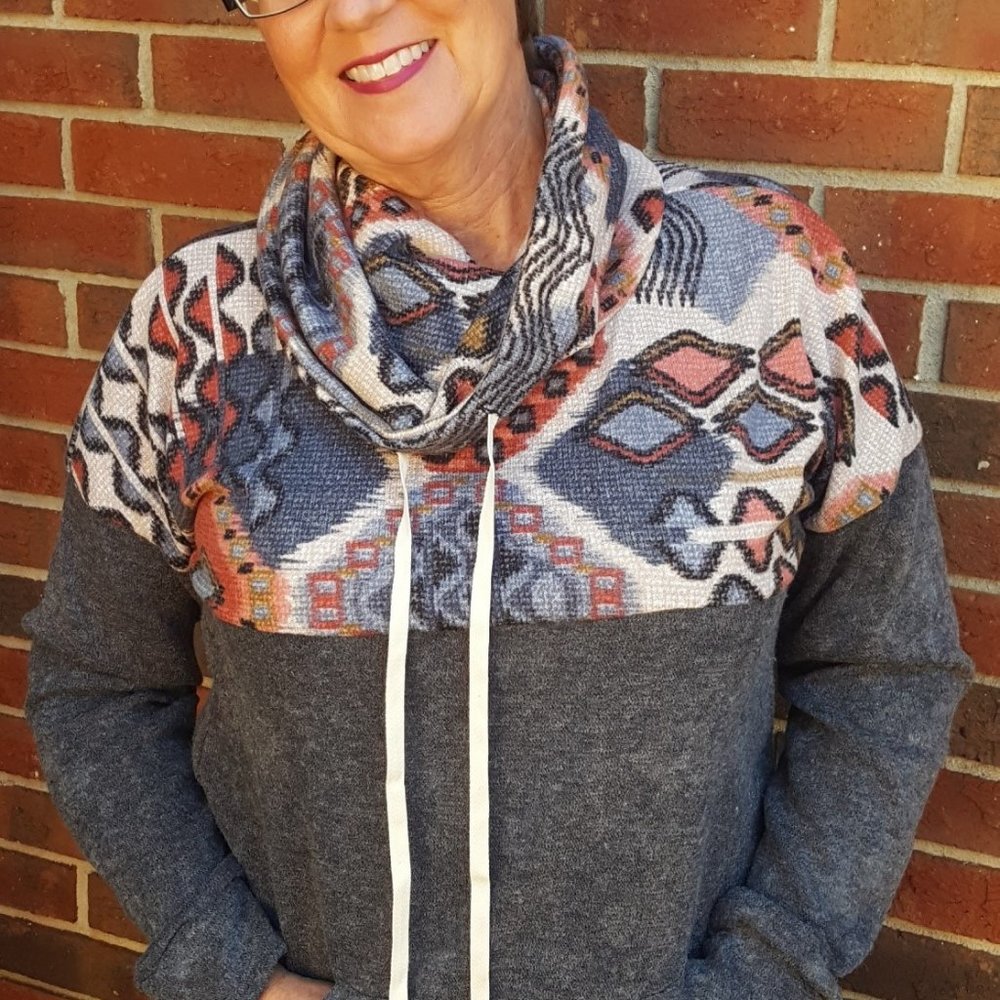 Tribal Cowl neck sweater